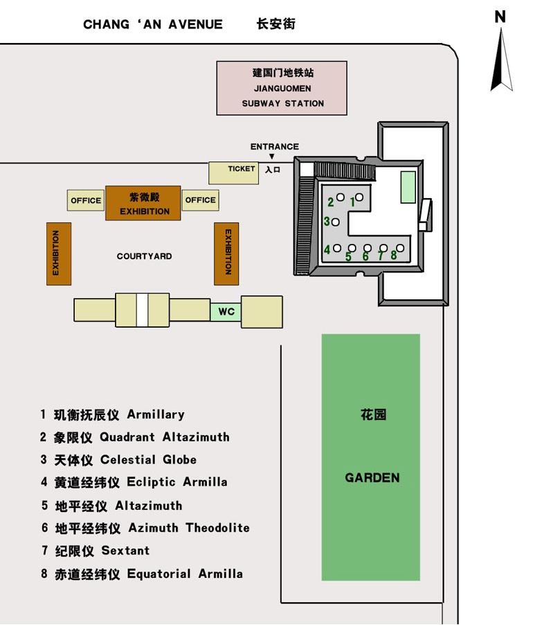 Plan of the site. © Authorised for non-profitable