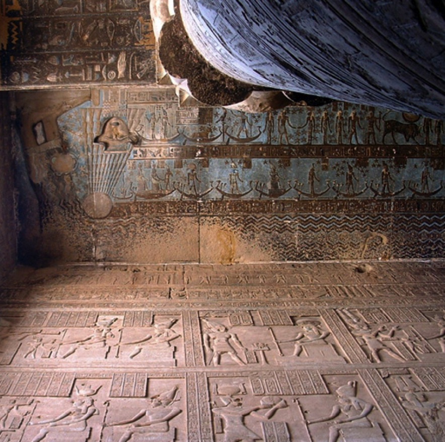 The astronomical ceiling of the hypostyle hall. Ph