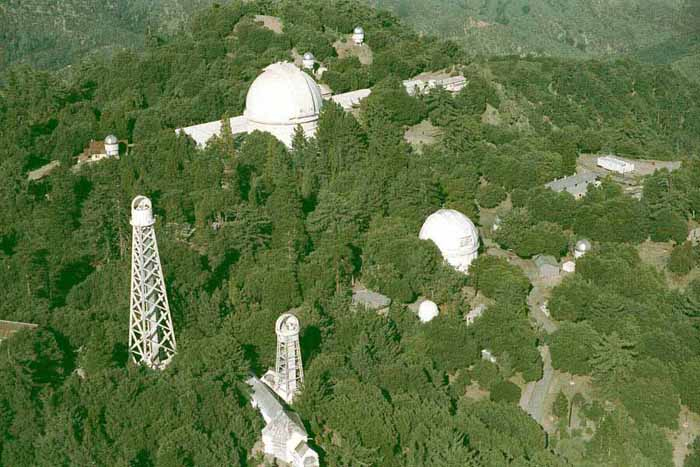 Aerial view of the Mount Wilson Observatory: In th
