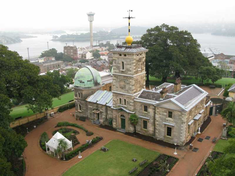 An aerial view of Sydney Observatory in 2009. Phot